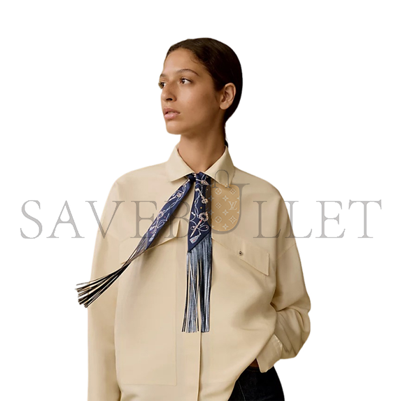 HERMES LES CLES A POIS LEATHER FRINGES TWILLY H853871SV16